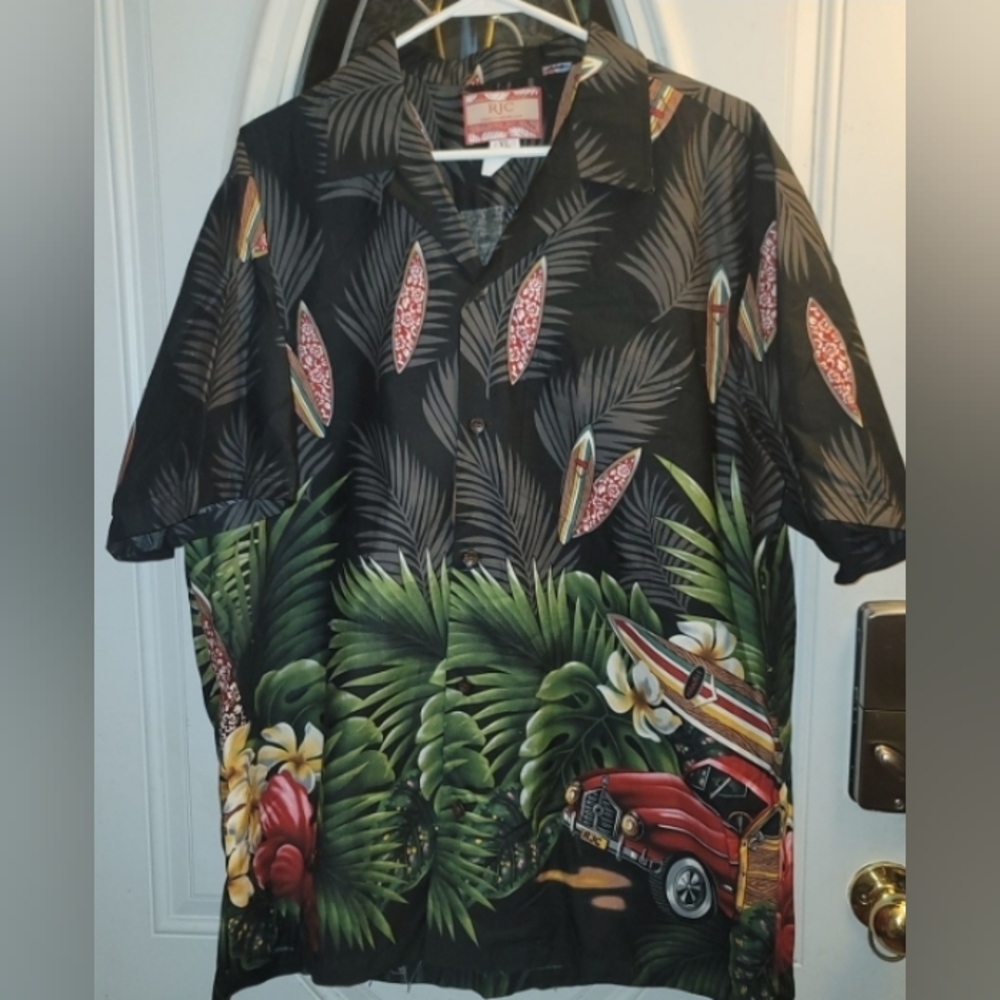 *RJC Size XL made in Hawaii mens Tropical  Shirt.